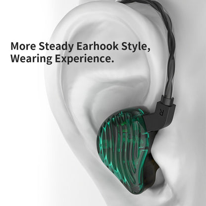 CVJ-CSE Ring Iron Hybrid Music Running Sports In-Ear Wired Headphone, Style:Without Mic(Green) - In Ear Wired Earphone by CVJ | Online Shopping South Africa | PMC Jewellery