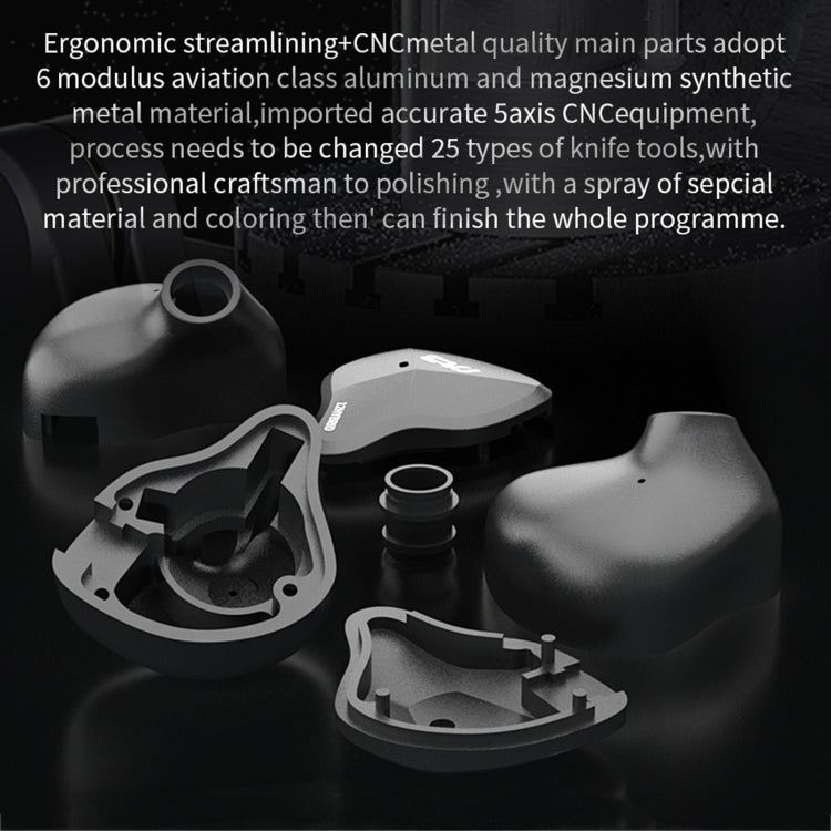CVJ-CSN In-Ear Dual Magnetic Circuit Dynamic HIFI Wired Earphone, Style:With Mic(Blue) - free shipping - PMC TechLife - Order now!