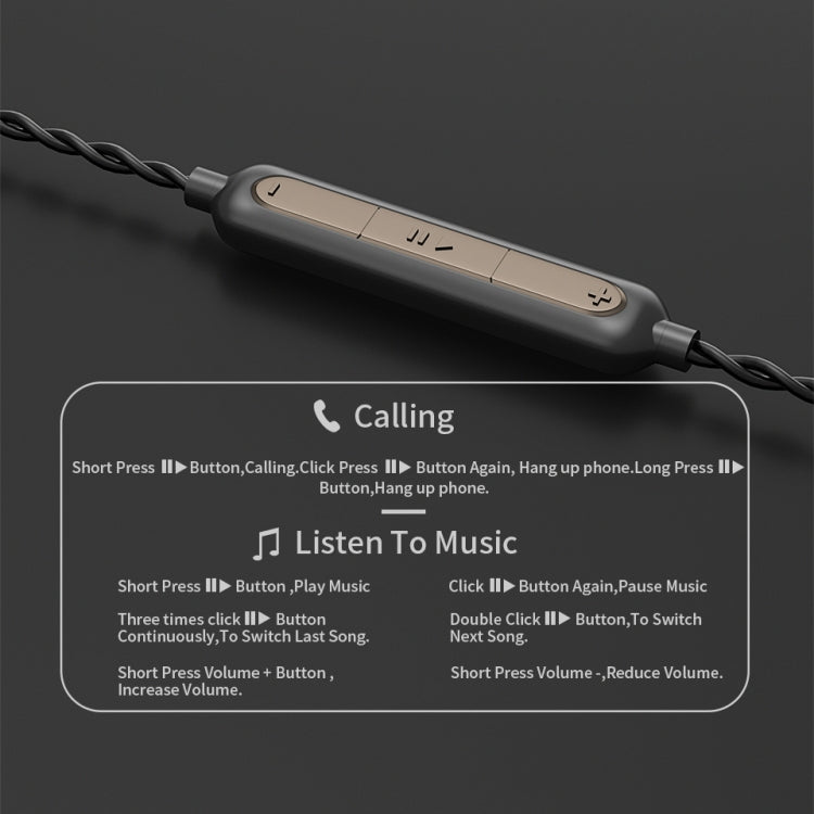 CVJ V6.TC 1.25m Type-C Digital Decoding Oxygen-free Copper Earphone Cable, Style:0.78mm(Black) - Cable & Splitter by CVJ | Online Shopping South Africa | PMC TechLife | Buy Now Pay Later Mobicred