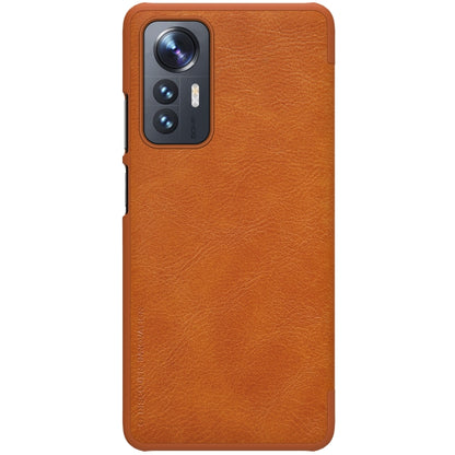 For Xiaomi 12 Lite NILLKIN QIN Series Crazy Horse Texture Leather Phone Case(Brown) - Xiaomi Cases by NILLKIN | Online Shopping South Africa | PMC Jewellery