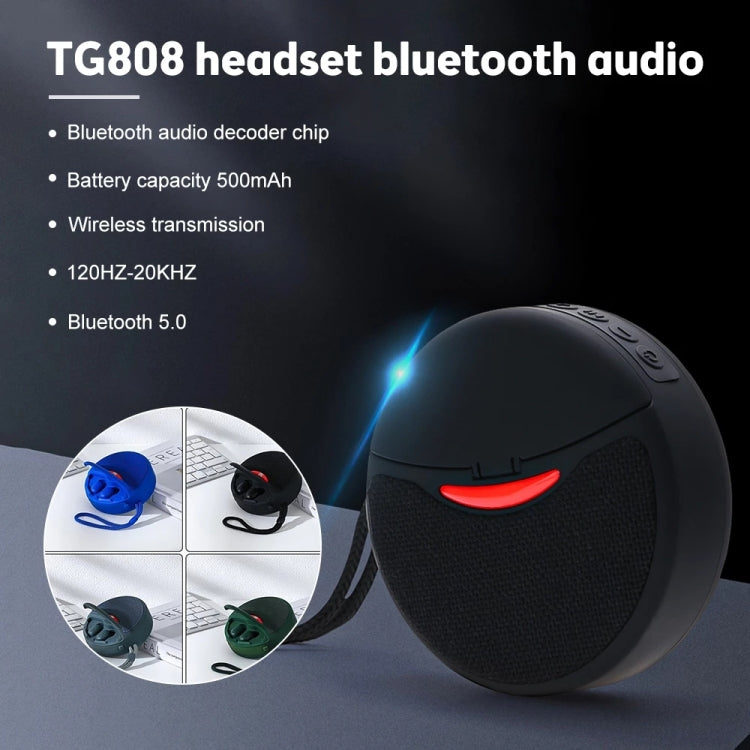 T&G TG808 2 in 1 Mini Wireless Bluetooth Speaker Wireless Headphones(Black) - Mini Speaker by T&G | Online Shopping South Africa | PMC Jewellery