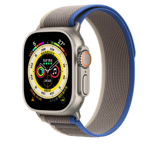 Nylon Watch Band For Apple Watch 46mm / 49mm / 45mm / 44mm(Grey) - Watch Bands by PMC Jewellery | Online Shopping South Africa | PMC Jewellery | Buy Now Pay Later Mobicred