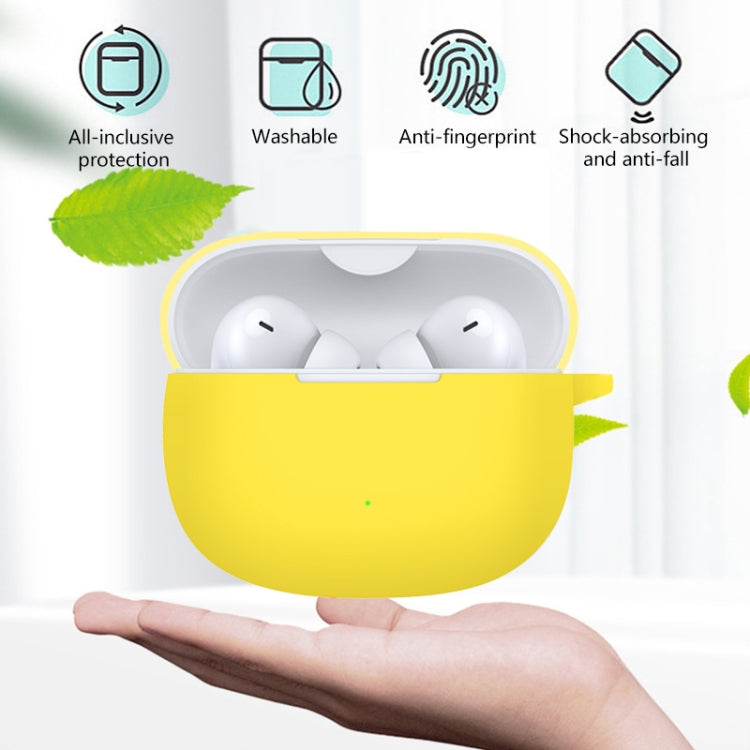 For Honor WINGcloud Earbuds X3i Silicone Protective Case with Hook(Yellow) - Huawei Earphone Case by PMC TechLife | Online Shopping South Africa | PMC TechLife