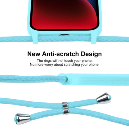 For iPhone 14 Crossbody Lanyard Liquid Silicone Case(Ice Blue) - iPhone 14 Cases by PMC Jewellery | Online Shopping South Africa | PMC Jewellery