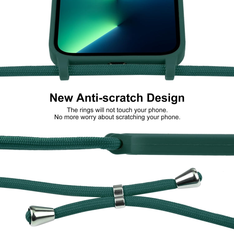 For iPhone 13 Pro Max Crossbody Lanyard Liquid Silicone Case(Clover Green) - free shipping - PMC TechLife - Order now!