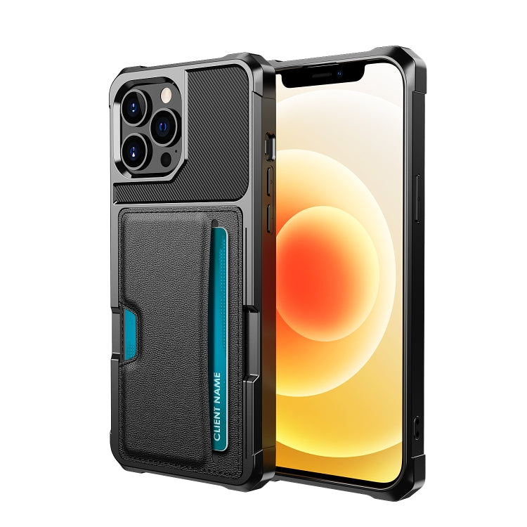 For iPhone 13 Pro ZM02 Card Slot Holder Phone Case (Black) - iPhone 13 Pro Cases by PMC TechLife | Online Shopping South Africa | PMC TechLife