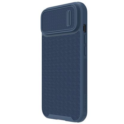For iPhone 14 Plus  NILLKIN 3D Textured Camshield PC + TPU Phone Case(Blue) - iPhone 14 Plus Cases by NILLKIN | Online Shopping South Africa | PMC Jewellery