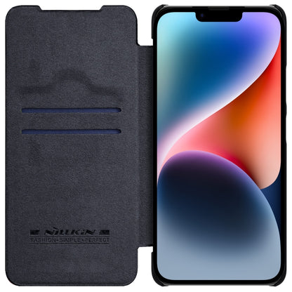 For iPhone 14 Plus  NILLKIN QIN Series Pro Crazy Horse Texture Leather Case(Black) - iPhone 14 Plus Cases by NILLKIN | Online Shopping South Africa | PMC Jewellery