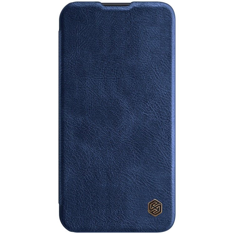 For iPhone 14 Plus  NILLKIN QIN Series Pro Crazy Horse Texture Leather Case(Blue) - iPhone 14 Plus Cases by NILLKIN | Online Shopping South Africa | PMC Jewellery