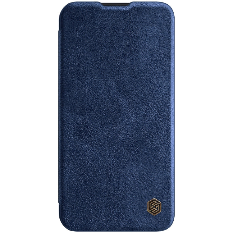 For iPhone 14 Pro NILLKIN QIN Series Pro Crazy Horse Texture Leather Case(Blue) - iPhone 14 Pro Cases by NILLKIN | Online Shopping South Africa | PMC Jewellery
