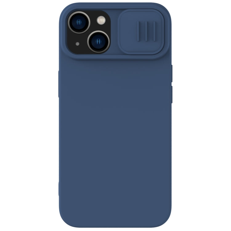 For iPhone 14 NILLKIN CamShield Liquid Silicone Phone Case(Blue) - iPhone 14 Cases by NILLKIN | Online Shopping South Africa | PMC Jewellery