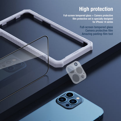 For iPhone 14 Pro NILLKIN 2 in 1 HD Full Screen Tempered Glass Film + Camera Protector Set - iPhone 14 Pro Tempered Glass by NILLKIN | Online Shopping South Africa | PMC Jewellery | Buy Now Pay Later Mobicred