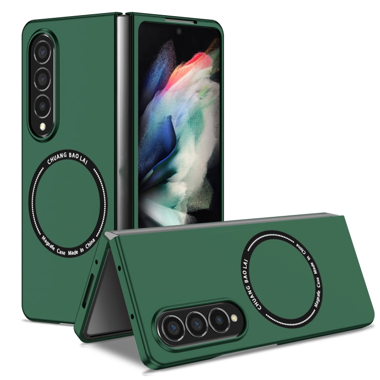 For Samsung Galaxy Z Fold4 Magsafe Magnetic Folding PC Phone Case(Green) - Galaxy Z Fold4 5G Cases by PMC Jewellery | Online Shopping South Africa | PMC Jewellery