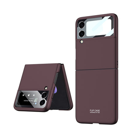 For Samsung Galaxy Z Flip4 GKK Integrated Ultra-thin Full Coverage Phone Case(Dark Red) - Galaxy Z Flip4 5G Cases by GKK | Online Shopping South Africa | PMC Jewellery | Buy Now Pay Later Mobicred