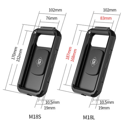 Kewig M18S-A2 Motorcycle / Bicycle Rearview Mirror Wireless Charging Waterproof Box Mobile Phone Holder - Holder by Kewig | Online Shopping South Africa | PMC Jewellery | Buy Now Pay Later Mobicred