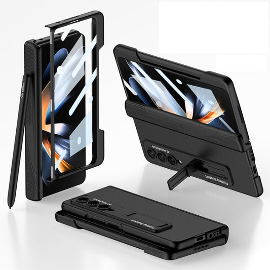 For Samsung Galaxy Z Fold4 GKK Integrated Magnetic Folding Phone Case with Pen Slot(Black) - Galaxy Z Fold4 5G Cases by GKK | Online Shopping South Africa | PMC Jewellery