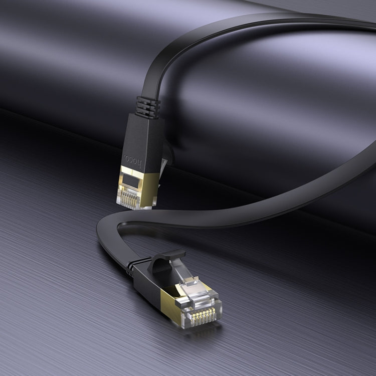 hoco US07 Category 6 Pure Copper Gigabit Flat Cable, Length:5m(Black) - Audio Optical Cables by hoco | Online Shopping South Africa | PMC Jewellery