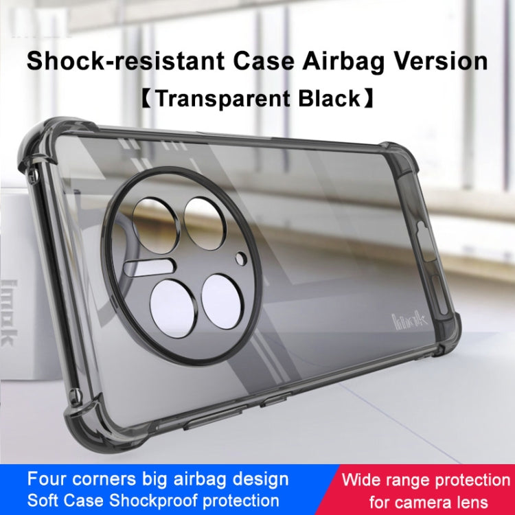 For Huawei Mate 50 Pro imak Shockproof Airbag TPU Phone Case(Transparent Black) - Huawei Cases by imak | Online Shopping South Africa | PMC Jewellery | Buy Now Pay Later Mobicred