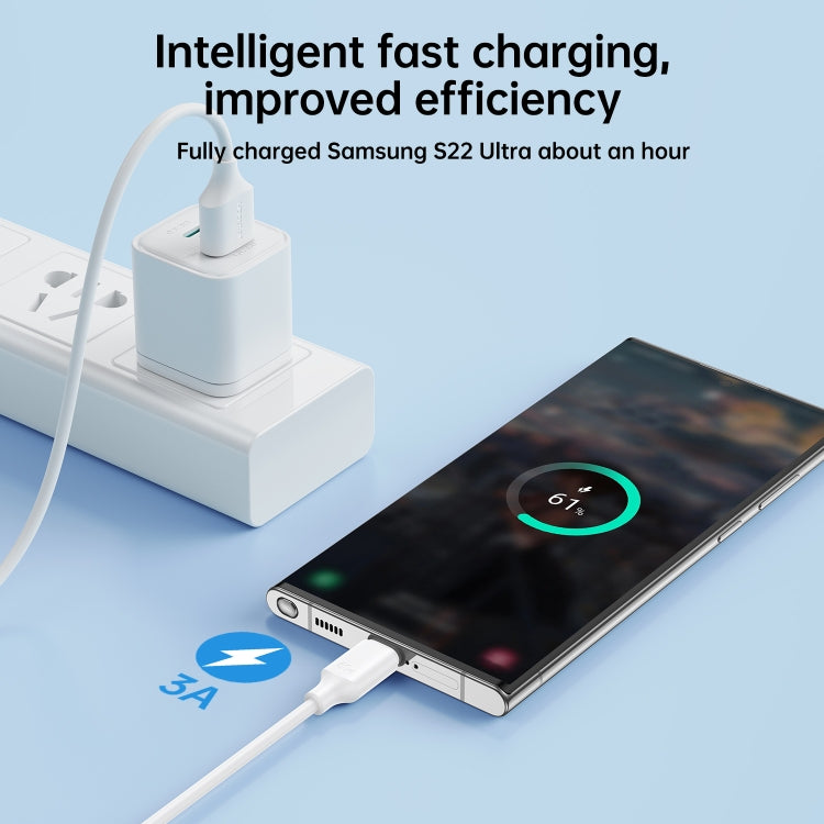 JOYROOM S-UC027A9 3A USB to USB-C/Type-C Fast Charging Data Cable, Length: 2m(Black) - free shipping - PMC TechLife - Order now!