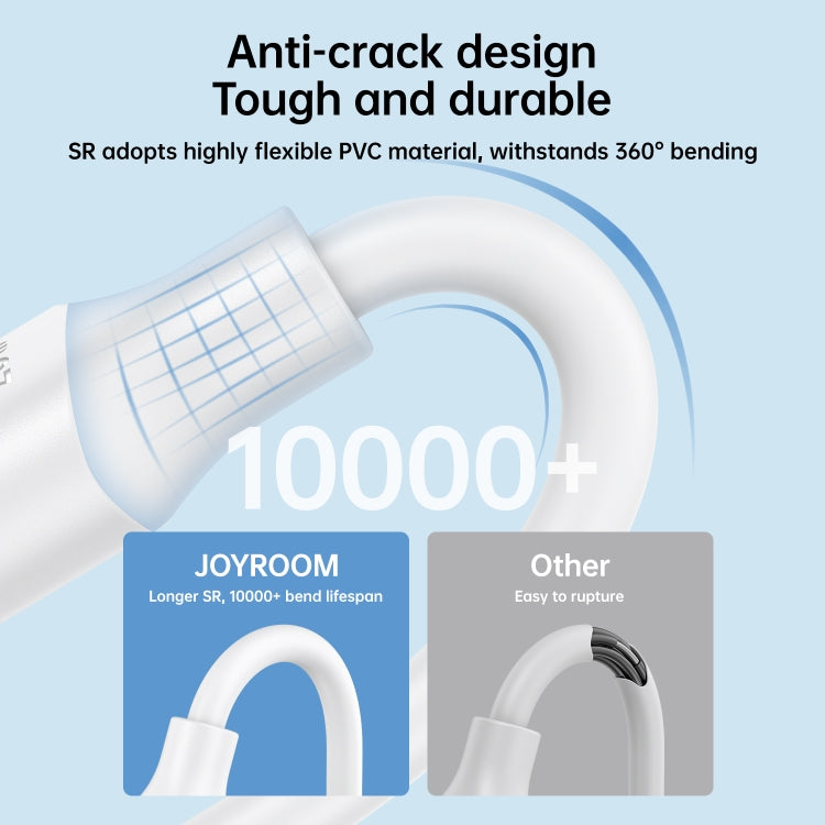 JOYROOM S-CC060A9 60W USB-C/Type-C to USB-C/Type-C Fast Charging Data Cable, Length: 1m(White) - USB-C & Type-C Cable by JOYROOM | Online Shopping South Africa | PMC Jewellery