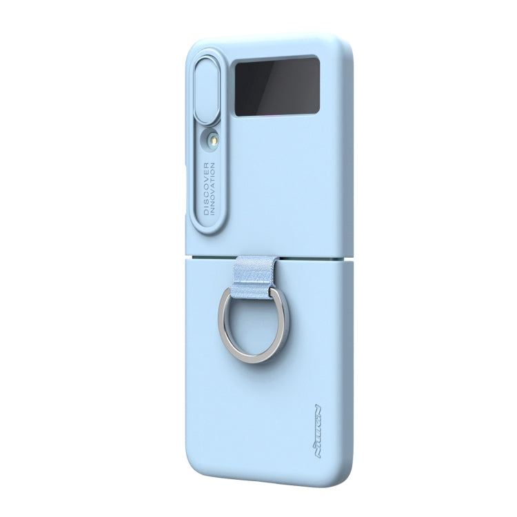 For Samsung Galaxy Z Flip4 5G NILLKIN CamShield Liquid Silicone + PC Full Coverage Case(Blue) - Galaxy Z Flip4 5G Cases by NILLKIN | Online Shopping South Africa | PMC Jewellery | Buy Now Pay Later Mobicred