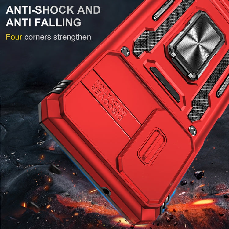 For Samsung Galaxy A03s Armor PC + TPU Camera Shield Phone Case(Red) - free shipping - PMC TechLife - Order now!