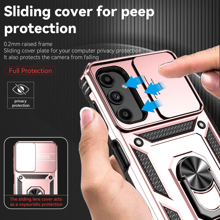 For Samsung Galaxy A14 5G Sliding Camshield Holder Phone Case(Rose Gold) - free shipping - PMC TechLife - Order now!