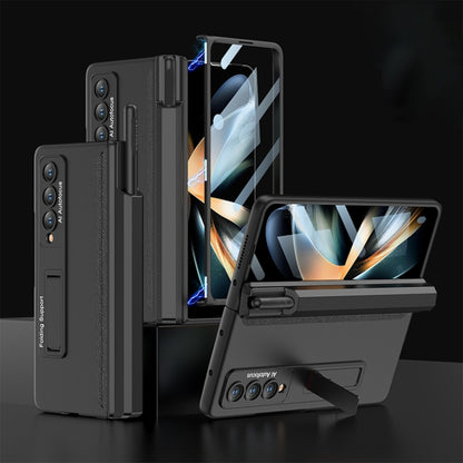 For Samsung Galaxy Z Fold4 GKK Integrated Magnetic Full Coverage Phone Case with Pen Drawer(Black) - Galaxy Z Fold4 5G Cases by GKK | Online Shopping South Africa | PMC Jewellery