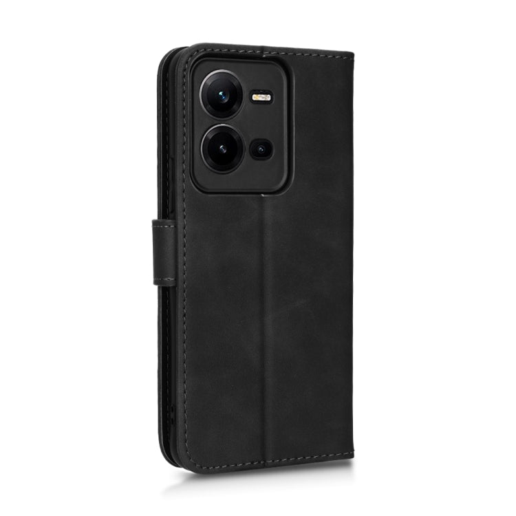 For vivo V25 5G / V25e / X80 Lite Skin Feel Magnetic Flip Leather Phone Case(Black) - vivo Cases by PMC Jewellery | Online Shopping South Africa | PMC Jewellery | Buy Now Pay Later Mobicred