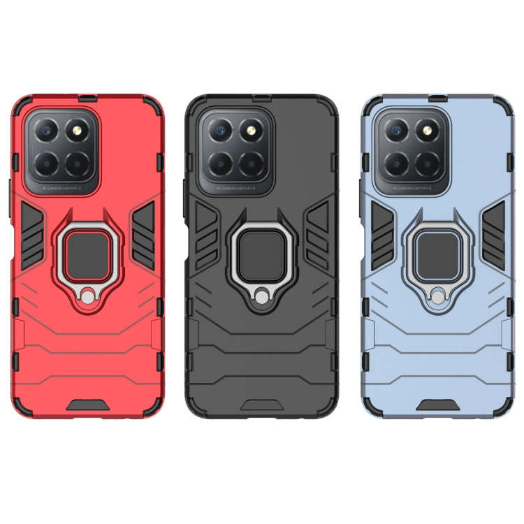 For Honor X8 5G Magnetic Ring Holder PC + TPU Phone Case(Black) - Honor Cases by PMC TechLife | Online Shopping South Africa | PMC TechLife