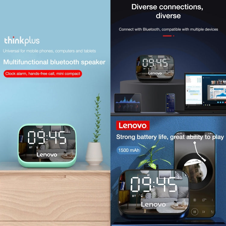 Lenovo TS13 Wireless Portable Subwoofer Stereo Bluetooth Speaker Smart Alarm Clock(Black) - Desktop Speaker by Lenovo | Online Shopping South Africa | PMC Jewellery