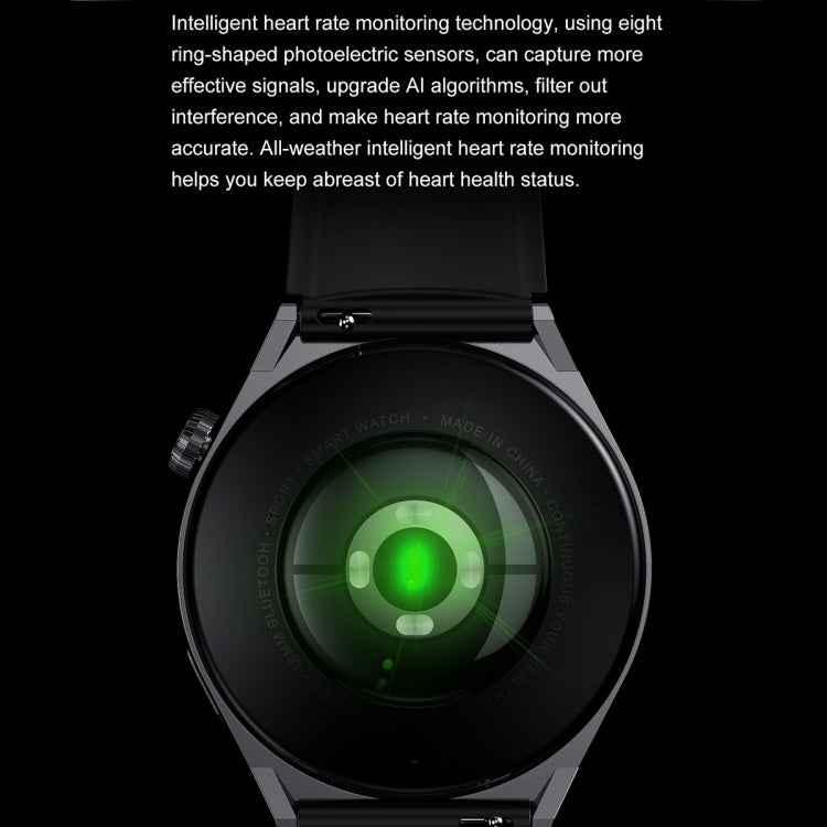 Ochstin 5HK46P 1.36 inch Round Screen Leather Strap Smart Watch with Bluetooth Call Function(Black) - free shipping - PMC TechLife - Order now!