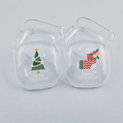 For Samsung Galaxy Buds Live Christmas Transparent TPU Earphone Case(Elk) - Samsung Earphone Case by PMC Jewellery | Online Shopping South Africa | PMC Jewellery