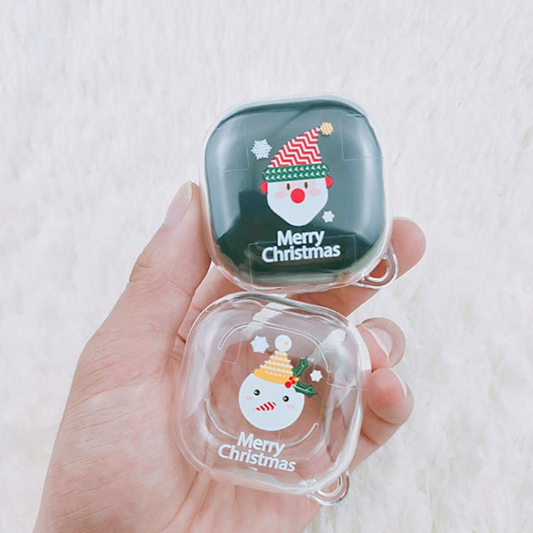 For Samsung Galaxy Buds Live Christmas Transparent TPU Earphone Case(Santa Claus) - Samsung Earphone Case by PMC Jewellery | Online Shopping South Africa | PMC Jewellery