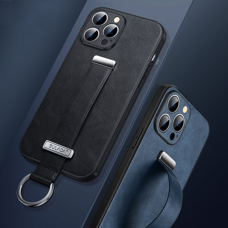 For iPhone 14 SULADA Cool Series PC + Leather Texture Skin Feel Phone Case(Orange) - iPhone 14 Cases by SULADA | Online Shopping South Africa | PMC TechLife | Buy Now Pay Later Mobicred