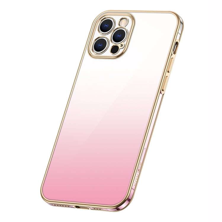 For iPhone 14 Pro Max SULADA Iridescence Series Plating Transparent Gradient Phone Case(Pink) - iPhone 14 Pro Max Cases by SULADA | Online Shopping South Africa | PMC TechLife | Buy Now Pay Later Mobicred