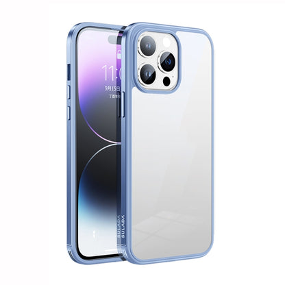 For iPhone 14 Pro SULADA Metal Frame + Nano Glass + TPU Phone Case(Sierra Blue) - iPhone 14 Pro Cases by SULADA | Online Shopping South Africa | PMC Jewellery