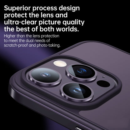 For iPhone 14 Pro Max SULADA Metal Frame + Nano Glass + TPU Phone Case(Dark Purple) - iPhone 14 Pro Max Cases by SULADA | Online Shopping South Africa | PMC Jewellery