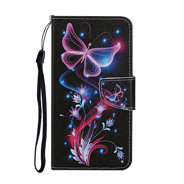 For Xiaomi Redmi A1 Colored Drawing Pattern Leather Phone Case(Fluorescent Butterfly) - free shipping - PMC TechLife - Order now!