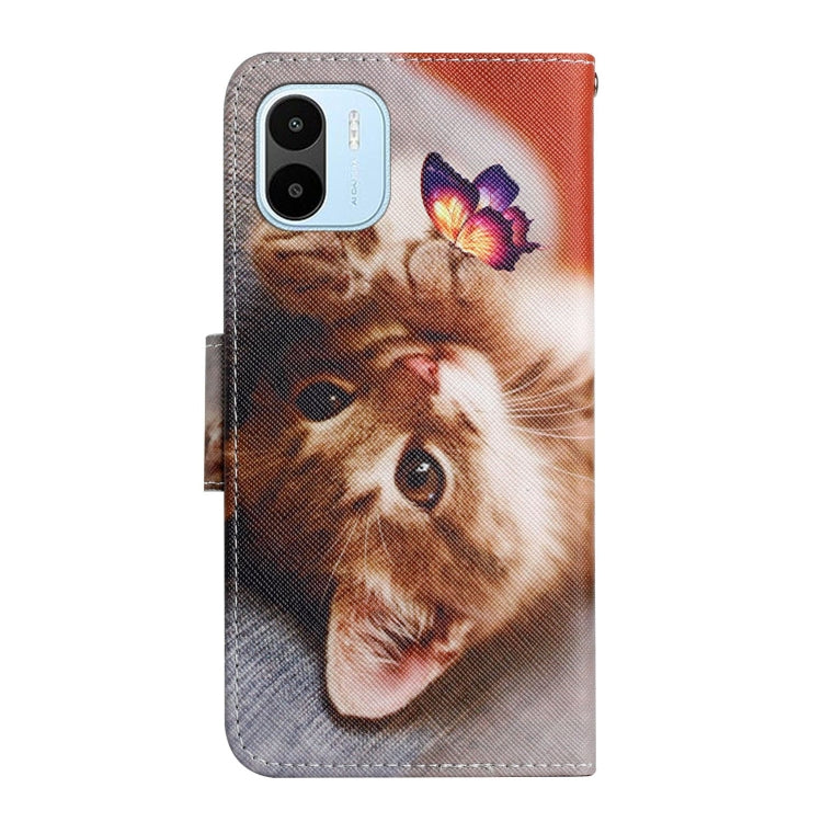 For Xiaomi Redmi A1 Colored Drawing Pattern Leather Phone Case(Butterfly Cat) - free shipping - PMC TechLife - Order now!