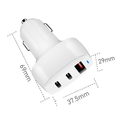 ACC-579 53W USB+ Dual USB-C/Type-C Fast Charge Car Charger(White) - Car Charger by PMC Jewellery | Online Shopping South Africa | PMC Jewellery