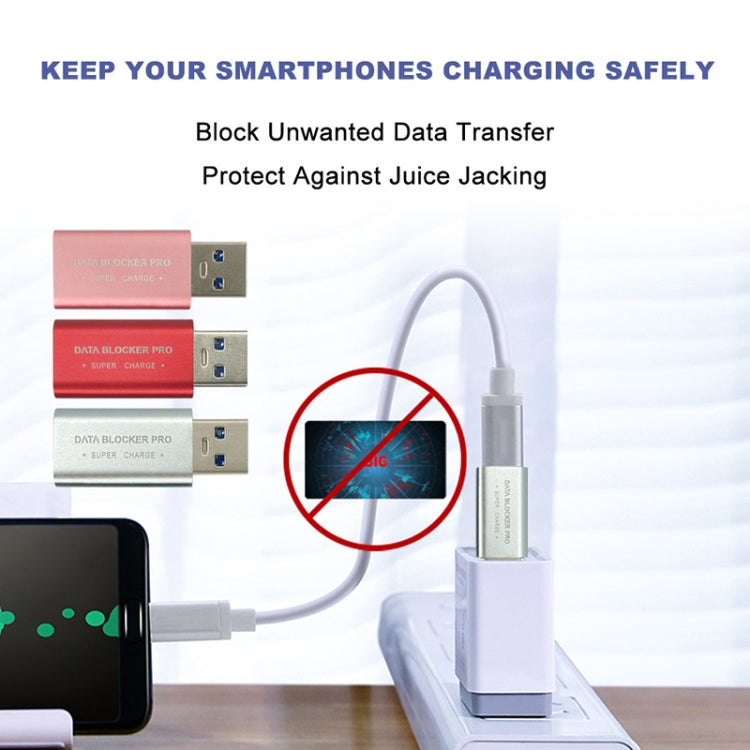 GE06 USB Data Blocker Fast Charging Connector(Blue) - Converter & Adapter by PMC TechLife | Online Shopping South Africa | PMC TechLife
