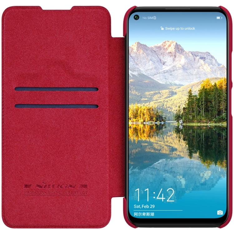 For Huawei nova 6 SE NILLKIN QIN Series Crazy Horse Texture Horizontal Flip Leather Case With Card Slot(Black) - Huawei Cases by NILLKIN | Online Shopping South Africa | PMC Jewellery