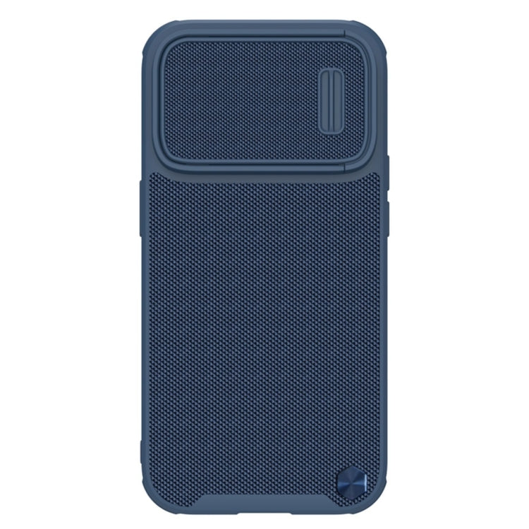 For iPhone 14 Pro NILLKIN Texture MagSafe Camshield PC + TPU Phone Case(Blue) - iPhone 14 Pro Cases by NILLKIN | Online Shopping South Africa | PMC Jewellery