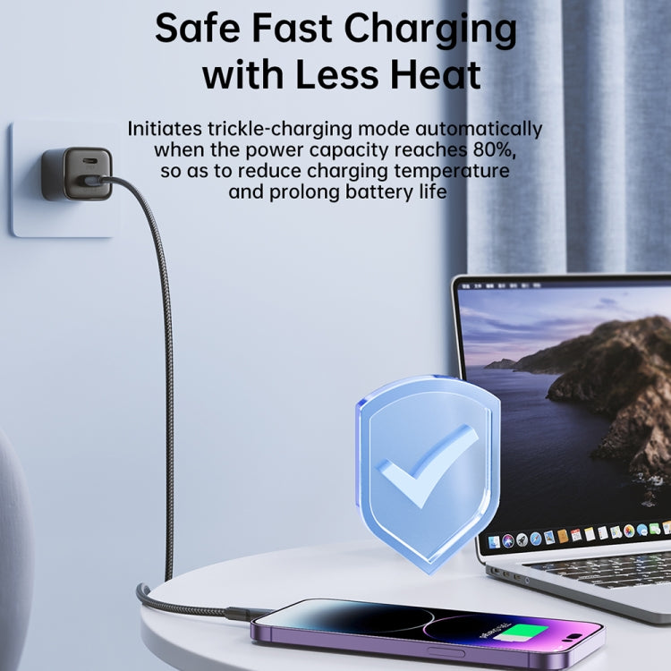 JOYROOM 20W Type-C to 8 Pin Surpass Series Fast Charging Data Cable, Length:0.25m(Black) - 2 in 1 Cable by JOYROOM | Online Shopping South Africa | PMC TechLife