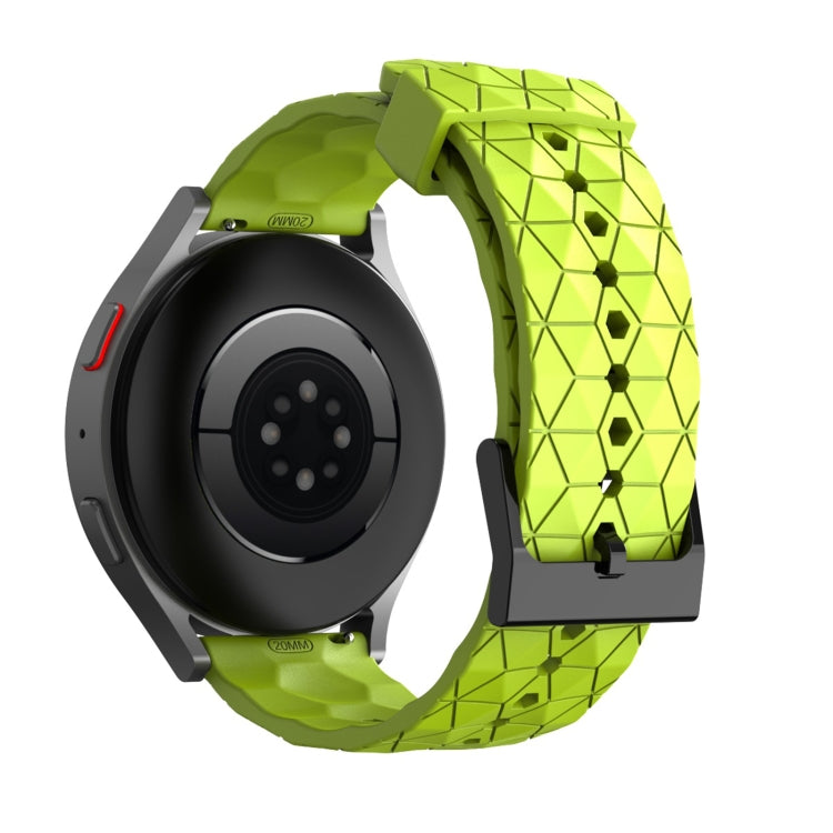 20mm Football Texture Silicone Watch Band(Lime Green) - free shipping - PMC TechLife - Order now!