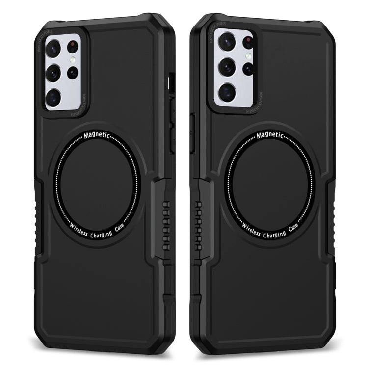 For Samsung Galaxy S23+ 5G MagSafe Shockproof Armor Phone Case(Black) - Galaxy S23+ 5G Cases by PMC TechLife | Online Shopping South Africa | PMC TechLife