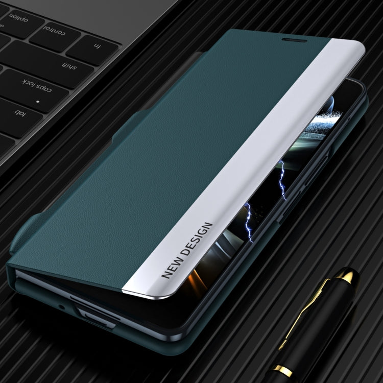 For Samsung Galaxy Z Fold4 Shockproof Full Coverage Leather Phone Case with Pen Slot(Pink) - free shipping - PMC TechLife - Order now!