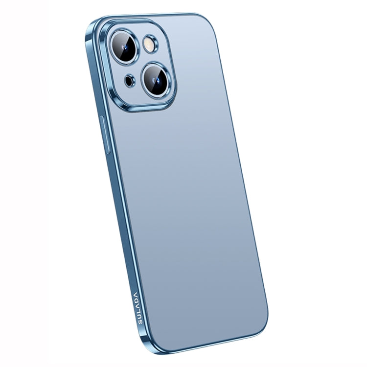 For iPhone 14 SULADA Electroplating Frosted All-inclusive TPU Phone Case(Sierra Blue) - iPhone 14 Cases by SULADA | Online Shopping South Africa | PMC Jewellery