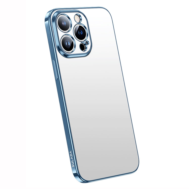 For iPhone 14 Pro SULADA Electroplating Frosted All-inclusive TPU Phone Case(Sierra Blue) - free shipping - PMC TechLife - Order now!